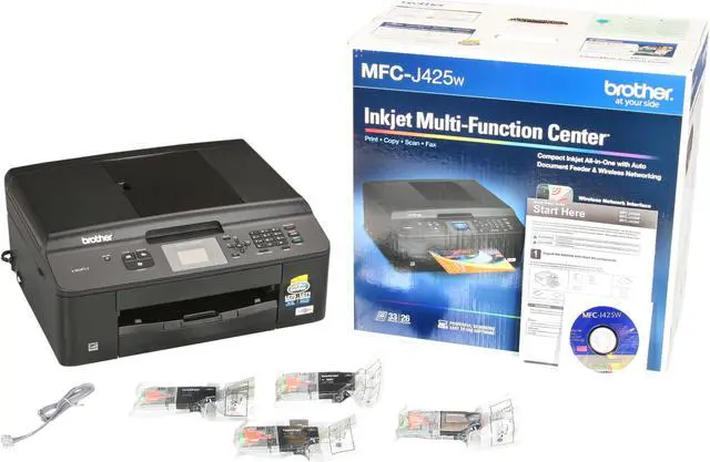 Alt view image 7 of 7 - Brother MFC series MFC-J425w Up to 33 ppm Black Print Speed 6000 x 1200 dpi Color Print Quality Ethernet (RJ-45) / USB / Wi-Fi InkJet MFC / All-In-One Color Printer