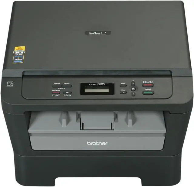 Alt view image 4 of 12 - Brother DCP-7060D Monochrome Multifunction Laser Printer