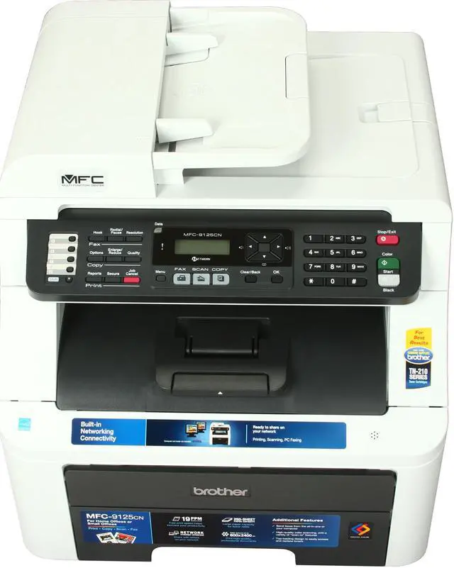 Alt view image 5 of 10 - Brother MFC Series MFC-9125CN MFC / All-In-One Up to 19 ppm Color Ethernet (RJ-45) / USB Digital Color LED Printer