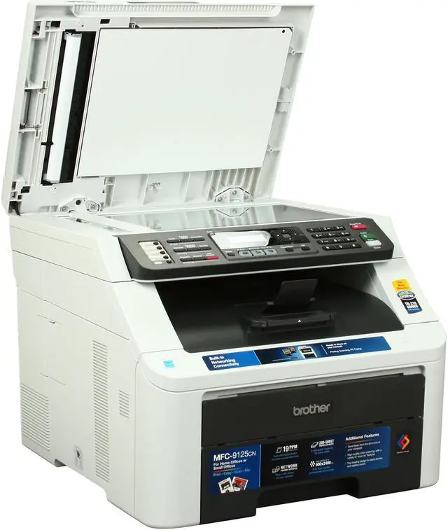 Alt view image 6 of 10 - Brother MFC Series MFC-9125CN MFC / All-In-One Up to 19 ppm Color Ethernet (RJ-45) / USB Digital Color LED Printer