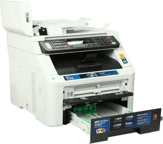 Alt view image 7 of 10 - Brother MFC Series MFC-9125CN MFC / All-In-One Up to 19 ppm Color Ethernet (RJ-45) / USB Digital Color LED Printer