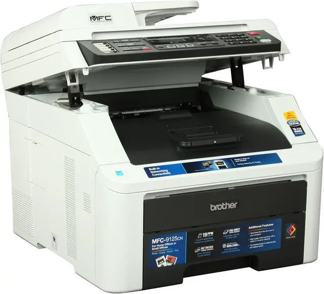 Alt view image 9 of 10 - Brother MFC Series MFC-9125CN MFC / All-In-One Up to 19 ppm Color Ethernet (RJ-45) / USB Digital Color LED Printer