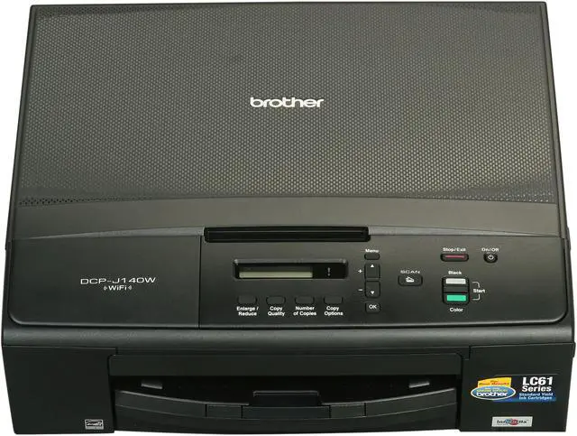 Alt view image 3 of 8 - Brother DCP series DCP-J140W Up to 33 ppm Black Print Speed USB / Wi-Fi InkJet MFC / All-In-One Color Printer