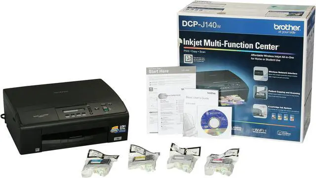 Alt view image 8 of 8 - Brother DCP series DCP-J140W Up to 33 ppm Black Print Speed USB / Wi-Fi InkJet MFC / All-In-One Color Printer