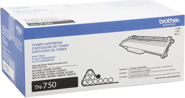 Alt view image 2 of 9 - Brother TN750 High Yield Toner Cartridge - Black
