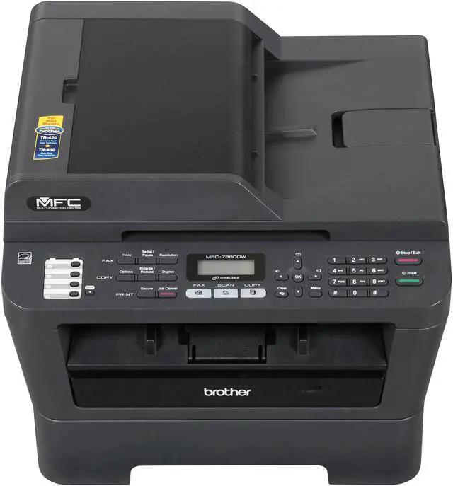 Alt view image 3 of 10 - Brother MFC-7860DW Duplex 2400 dpi x 600 dpi USB Mono Laser MFP Printer