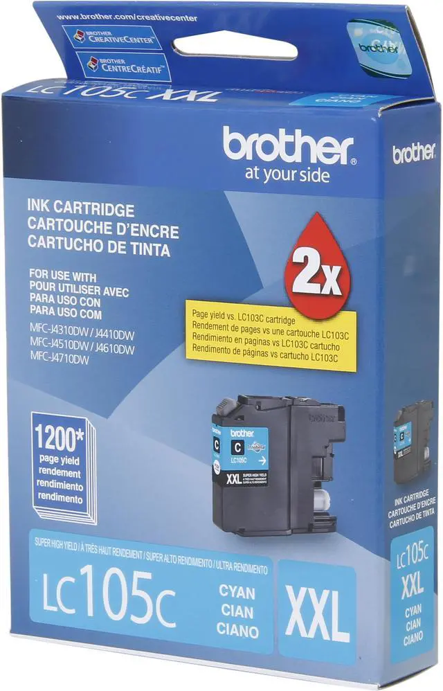 Alt view image 2 of 7 - Brother LC105C Super High Yield Innobella Ink Cartridge - Cyan