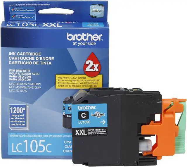 Alt view image 3 of 7 - Brother LC105C Super High Yield Innobella Ink Cartridge - Cyan