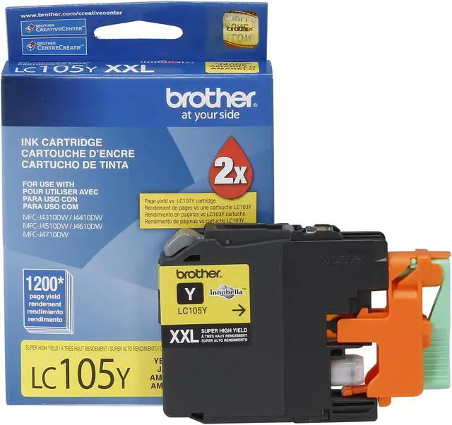 Alt view image 3 of 7 - Brother LC105Y Super High Yield Innobella Ink Cartridge - Yellow