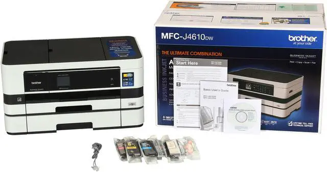 Alt view image 12 of 12 - Brother MFC-J4610DW Wireless Color Multifunction Inkjet Printer