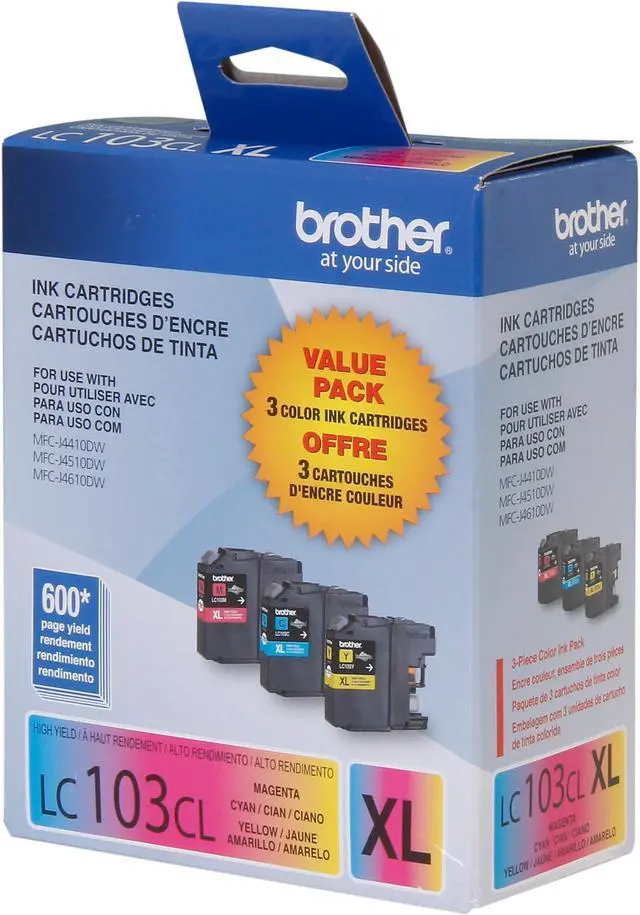 Main image of Brother LC1033PKS High Yield Innobella Ink Cartridge - Combo Pack - Cyan/Magenta/Yellow
