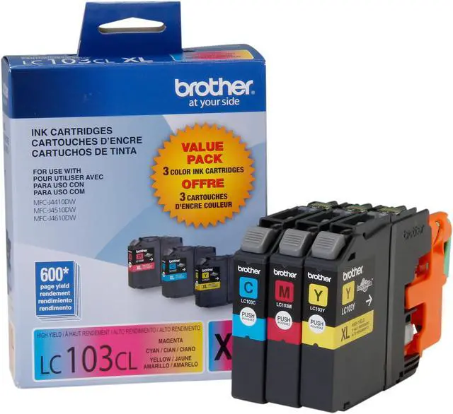 Alt view image 2 of 6 - Brother LC1033PKS High Yield Innobella Ink Cartridge - Combo Pack - Cyan/Magenta/Yellow