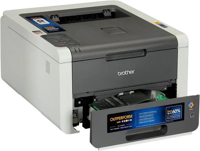 Alt view image 8 of 11 - Brother HL-3140CW Single Function Digital Color Laser Printer with Wireless Networking