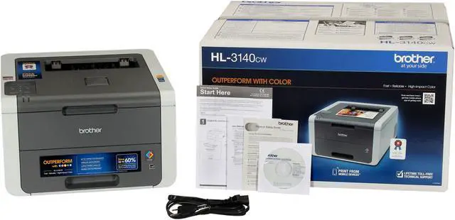 Alt view image 9 of 11 - Brother HL-3140CW Single Function Digital Color Laser Printer with Wireless Networking