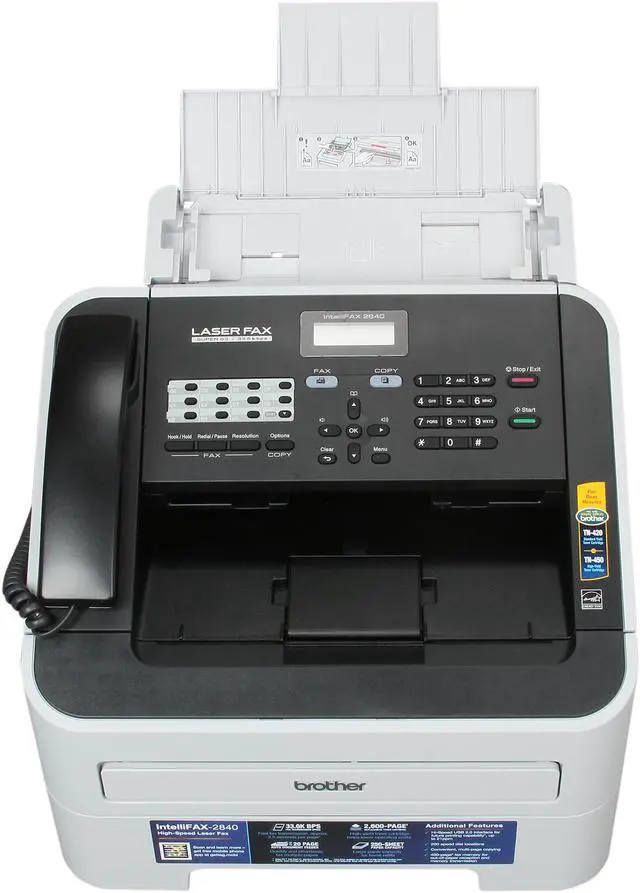 Alt view image 7 of 8 - Brother IntelliFax-2840 High-Speed Laser Fax
