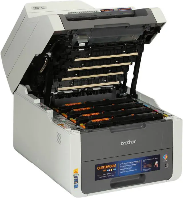 Alt view image 9 of 13 - Brother MFC-9130CW Digital Color All-In-One Laser Printer with Wireless Networking