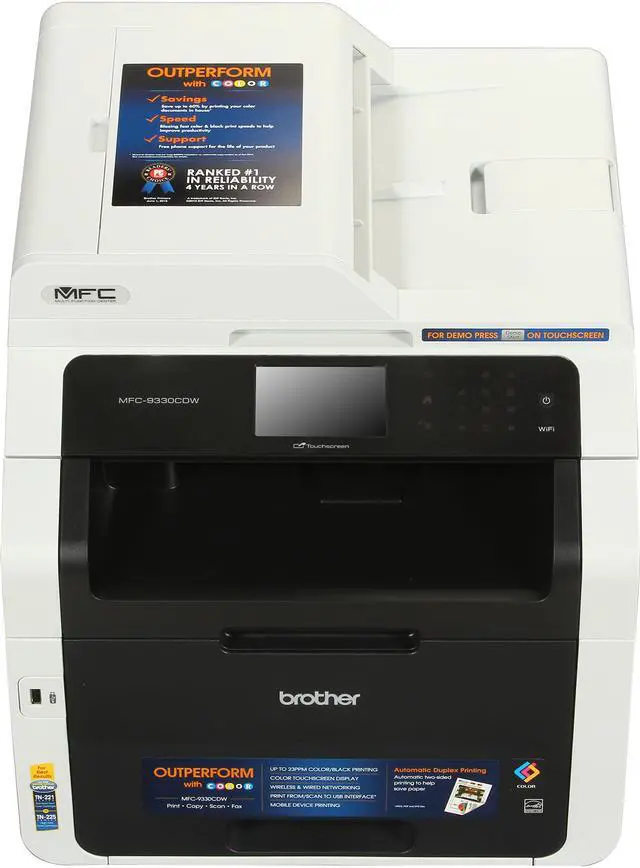Alt view image 3 of 13 - Brother MFC-9330CDW Duplex Wireless / USB Color All-in-one Laser Printer