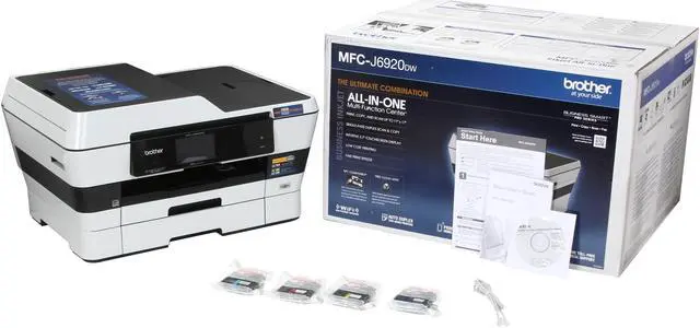 Alt view image 9 of 11 - Brother MFC-J6920DW Duplex 6000 dpi x 1200 dpi Wireless / USB Color Inkjet Printer with up to 11.00" x 17.00" Printing