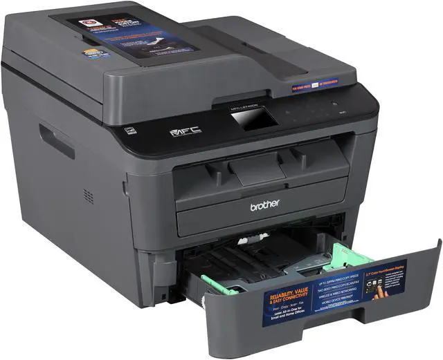 Alt view image 9 of 10 - Brother MFC-L2740DW Duplex 2400 x 600 DPI Wireless/USB Mono Laser MFC Printer