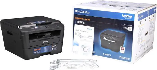 Alt view image 8 of 8 - Brother HL-L2380DW Duplex 2400 x 600 DPI USB / Wireless / Ethernet Mono Laser Printer