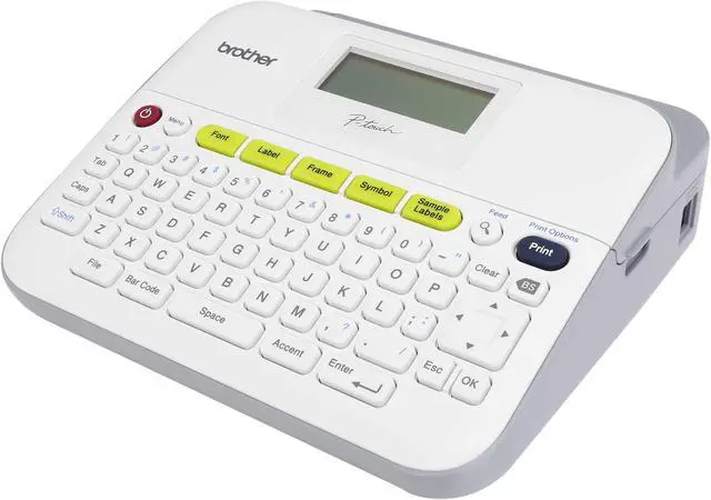 Alt view image 2 of 8 - Brother P-touch PT-D400AD Versatile, Easy-to-Use Label Maker, Thermal Transfer, 180 dpi, 20mm./sec, Up to 5 Print Lines, Manual Cutter, Barcode Printing