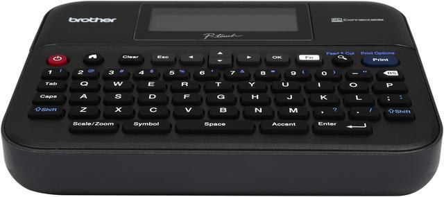 Alt view image 4 of 10 - Brother P-touch PT-D600 PC-Connectable Label Maker with Color Display, Thermal Transfer, 180 x 360 dpi, 30mm/sec, Up to 7 Print Lines, Auto Cutter, Barcode Printing, USB