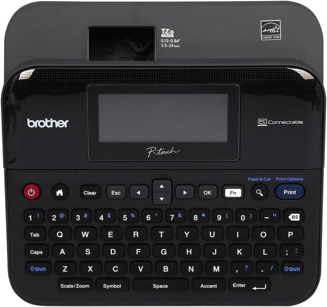 Alt view image 5 of 10 - Brother P-touch PT-D600 PC-Connectable Label Maker with Color Display, Thermal Transfer, 180 x 360 dpi, 30mm/sec, Up to 7 Print Lines, Auto Cutter, Barcode Printing, USB