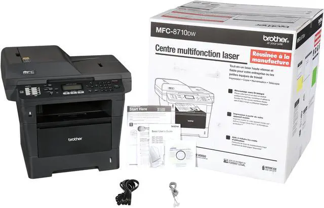 Alt view image 10 of 10 - Brother MFC Series MFC-8710dw MFC / All-In-One Up to 40 ppm Monochrome Ethernet (RJ-45) / USB / Wi-Fi Laser Printer