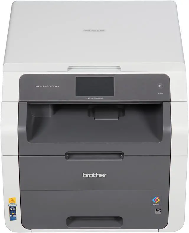Alt view image 4 of 12 - Brother HL-3180CDW Duplex Wireless / USB Color Laser Printer with Convenience Copying and Scanning