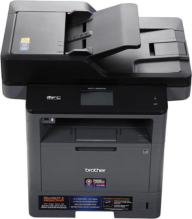 Alt view image 4 of 11 - Brother MFC-L5800DW Wireless Duplex All-in-One Monochrome Laser Printer
