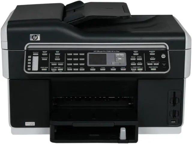 Alt view image 2 of 16 - HP Officejet Pro L7680 C8189A Up to 35 ppm Black Print Speed 4800 x 1200 dpi Color Print Quality Ethernet (RJ-45) / USB Thermal Inkjet MFC / All-In-One Color Printer