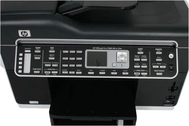 Alt view image 4 of 16 - HP Officejet Pro L7680 C8189A Up to 35 ppm Black Print Speed 4800 x 1200 dpi Color Print Quality Ethernet (RJ-45) / USB Thermal Inkjet MFC / All-In-One Color Printer