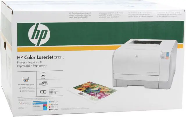 Alt view image 17 of 17 - HP LaserJet CP1215 CC376A Personal Up to 12 ppm 600 x 600 dpi Color Print Quality Color USB Laser Printer