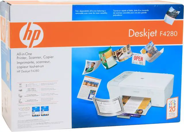 Alt view image 16 of 16 - HP Deskjet F4280 CB656A Up to 26 ppm Black Print Speed 4800 x 1200 dpi Color Print Quality USB Thermal Inkjet MFC / All-In-One Color Printer