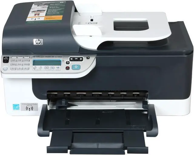 Alt view image 2 of 7 - HP Officejet J4680 CB783A Up to 28 ppm Black Print Speed 4800 x 1200 dpi Color Print Quality USB / Wi-Fi Thermal Inkjet MFC / All-In-One Color Printer