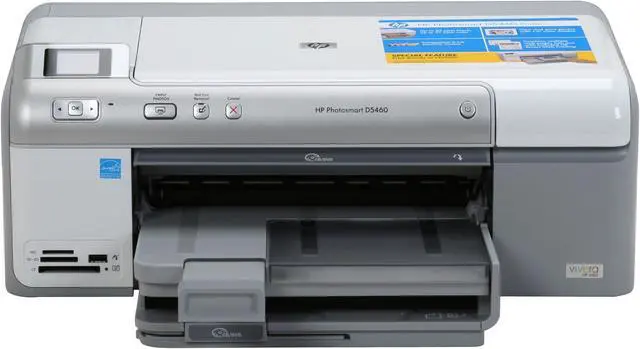 Alt view image 8 of 20 - HP Photosmart D5460 Q8421A Up to 33 ppm Black Print Speed 9600 x 2400 dpi Color Print Quality USB Thermal Inkjet Photo Color Printer