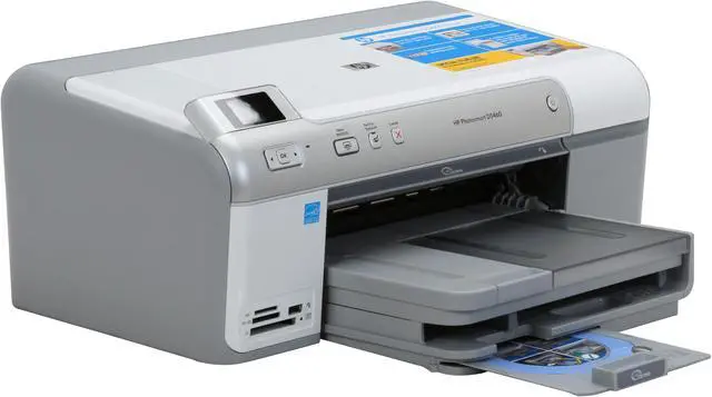 Alt view image 9 of 20 - HP Photosmart D5460 Q8421A Up to 33 ppm Black Print Speed 9600 x 2400 dpi Color Print Quality USB Thermal Inkjet Photo Color Printer