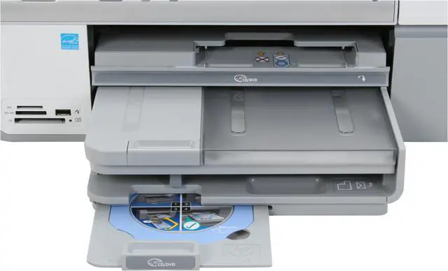 Alt view image 14 of 20 - HP Photosmart D5460 Q8421A Up to 33 ppm Black Print Speed 9600 x 2400 dpi Color Print Quality USB Thermal Inkjet Photo Color Printer