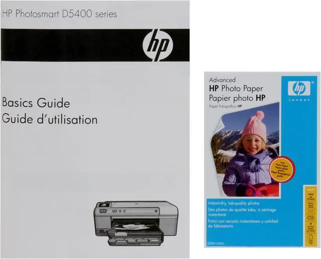 Alt view image 19 of 20 - HP Photosmart D5460 Q8421A Up to 33 ppm Black Print Speed 9600 x 2400 dpi Color Print Quality USB Thermal Inkjet Photo Color Printer