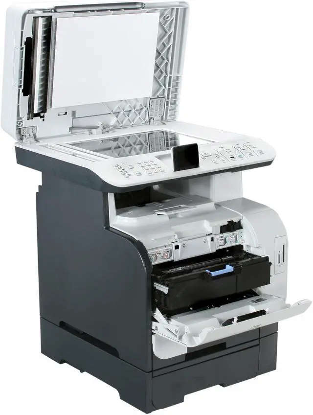 Alt view image 6 of 9 - HP Color LaserJet CM2320fxi CC435A MFC / All-In-One Up to 21 ppm 600 x 600 dpi Color Print Quality Color Ethernet (RJ-45) / RJ-11 / USB Laser Printer