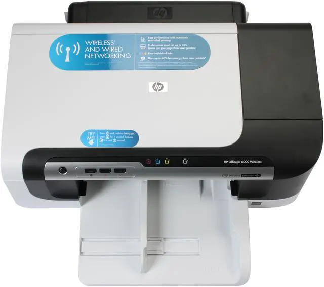 Alt view image 2 of 7 - HP Officejet 6000 C9295A Up to 32 ppm Black Print Speed 4800 x 1200 dpi Color Print Quality Ethernet (RJ-45) / USB / Wi-Fi InkJet Workgroup Color Printer