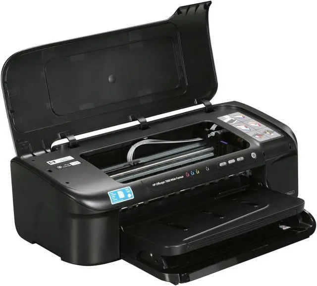 Alt view image 6 of 7 - HP Officejet 7000 C9299A Up to 33 ppm Black Print Speed 4800 x 1200 dpi Color Print Quality Ethernet (RJ-45) / USB InkJet Workgroup Color Printer