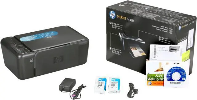 Alt view image 8 of 8 - HP Deskjet F4480 CB745AB1H Up to 28 ppm Black Print Speed 4800 x 1200 dpi Color Print Quality USB InkJet MFC / All-In-One Color Printer