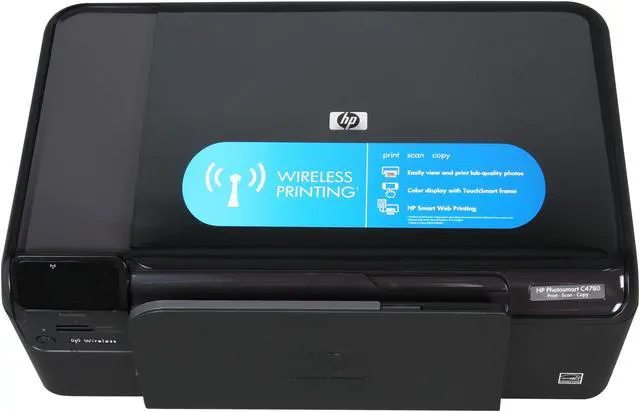 Alt view image 5 of 8 - HP Photosmart C4780 Q8380A Up to 29 ppm Black Print Speed 4800 x 1200 dpi Color Print Quality USB / Wi-Fi InkJet MFC / All-In-One Color Printer