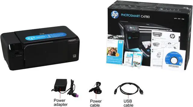 Alt view image 8 of 8 - HP Photosmart C4780 Q8380A Up to 29 ppm Black Print Speed 4800 x 1200 dpi Color Print Quality USB / Wi-Fi InkJet MFC / All-In-One Color Printer