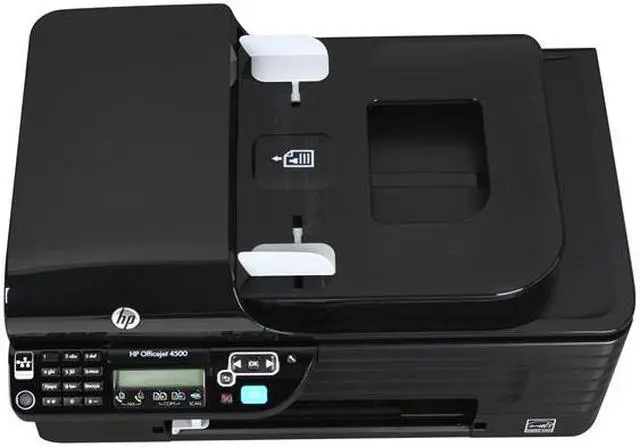 Alt view image 6 of 7 - HP Officejet 4500 CB867A Up to 28 ppm Black Print Speed 4800 x 1200 dpi Color Print Quality Ethernet (RJ-45) / USB Thermal Inkjet MFC / All-In-One Color Printer