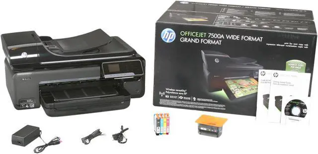 Alt view image 8 of 8 - HP Officejet 7500A Up to 33 ppm Black Print Speed 4800 x 1200 dpi Color Print Quality Ethernet (RJ-45) / RJ-11 / USB / Wi-Fi Thermal Inkjet MFC / All-In-One Color Printer