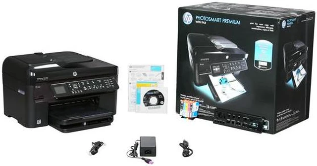 Alt view image 8 of 8 - HP Photosmart Premium Fax CQ521A Up to 34 ppm Black Print Speed 9600 x 2400 dpi Color Print Quality Ethernet (RJ-45) / USB / Wi-Fi Thermal Inkjet MFC / All-In-One Color Printer