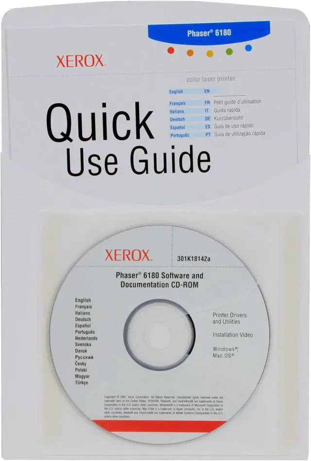 Alt view image 17 of 17 - Xerox Phaser 6180N Workgroup Up to 26 ppm 600 x 600 dpi Color Print Quality Color Ethernet (RJ-45) / LPT / USB Laser Printer