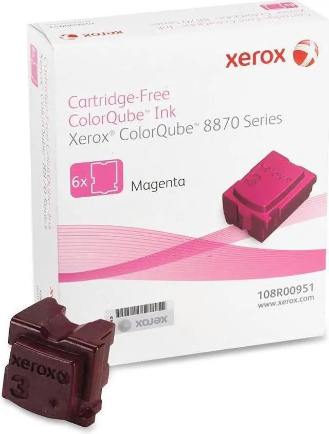 Main image of XEROX 108R00951 Genuine Solid Ink Magenta for ColorQube 8870 (6 sticks) Magenta